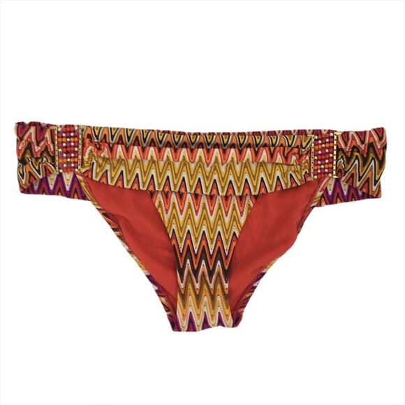ABS Allen Schwartz Beaded Tribal Print Bottom - Picture 1 of 5